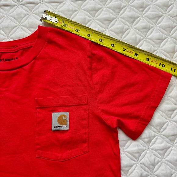 Carhartt Youth Red Short Sleeve Pocket Tee Size Small - Picture 6 of 11